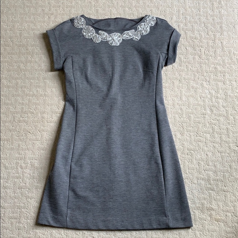 Embellished Neck Sheath Dress